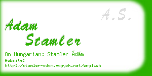 adam stamler business card